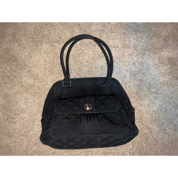 Vera Bradley Bags Vera Bradley Black Quilted Microfiber Large Bag Poshmark